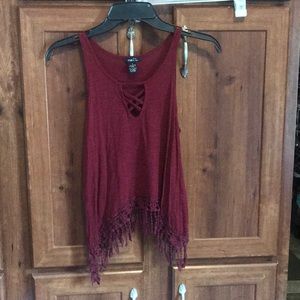 Maroon crop top